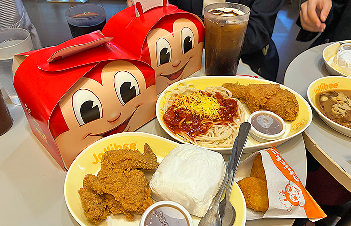 ジョリビーの注文メニュー