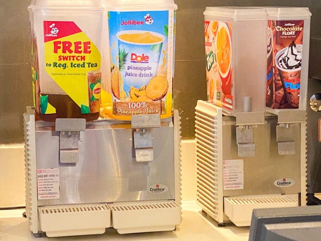 ジョリビーのドリンクメニュー